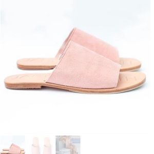 James Smith Off Duty Sandal Blush Pink Suede - 38